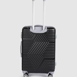 teakwood leathers Geometric Pattern Trolley Bag with Number Lock image 3