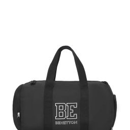united colors of benetton Typographic Print Duffle Bag with Detachable Strap image 3