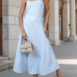 Shein Spaghetti Strap Textured A-line Maxi dress-image-19