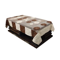 monkdecor Floral Print Net Cotton 2-Seater Rectangular Table Cover image 3