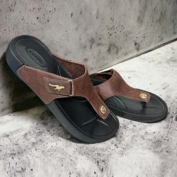 trz Men Open-Toe T-Strap Flip-Flops image 3