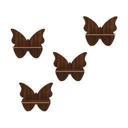 home sparkle Set of 4 Decorative Butterfly Shape Wall Shelfs image 3