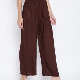 clora creation Straight Fit Palazzo with Elasticated Waist image 3