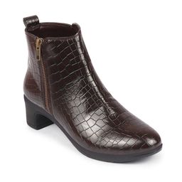 fausto Reptilian Pattern Ankle-Length Boots image 3