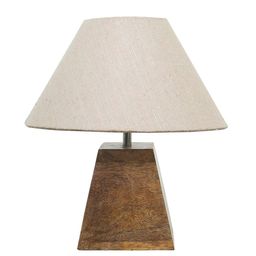 homesake Wooden Lamp Table with Jute Cone Shade image 3