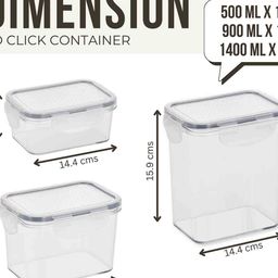 steelo Set of 3 Fridge Storage Containers with Lids image 3