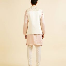 manyavar Men Embroidered Nehru Jacket with Button-Closure image 3