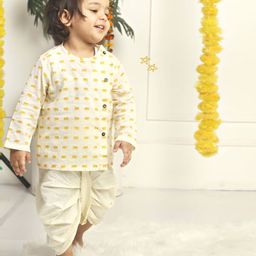 polka tots Printed Kurta Dhoti Set image 3