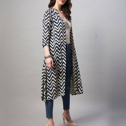 azira Chevrons Print Front-Open Shrug image 3