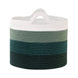 pano Set of 3 Colourblock Multipurpose Baskets with Handles image 3