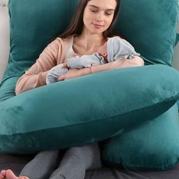 pumpum J-Shape Velour Maternity Pillow image 3
