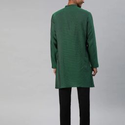 the bear house Striped Short Kurta with Button Fastening image 3