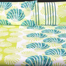 divine casa 120 TC Calming Shells King Size Bedsheet with 2 Pillow Covers image 3