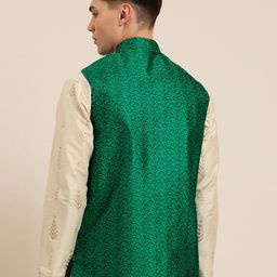 sojanya Self-design Nehru Jacket image 3
