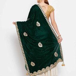 clora creation Embellished Dupatta image 3
