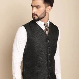 even Tailored Fit Nehru Jacket with Welt Pockets image 3