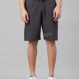 Shein Elasticated Drawstring Waist Track Shorts with Pockets-image-70