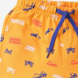 pink n blue Graphic Print Short with Drawstring Waist image 3