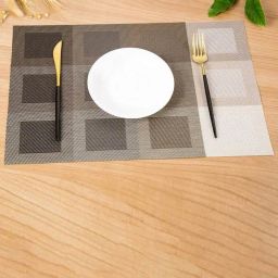 monkdecor Set of 8 Checked Table Placemats 18 " x 12 " image 3