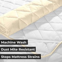 comfowell Elastic Strap Waterproof Breathable Double Size Mattress Protector image 3