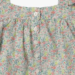 gap kids Floral Printed Button Front Flutter Sleeve Top image 3