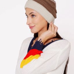 bharatasya Pack of 2 Beanies with Pom Pom image 3