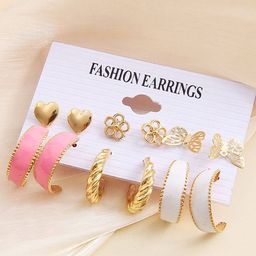 jewels galaxy Set of 6 Stud & Hoop Earrings image 3