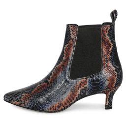 saint g Reptilian Pattern Slip-On Heeled Boots image 3
