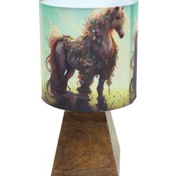 homesake Wooden Table Lamp with Shade image 3