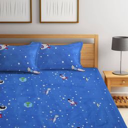 klotthe Set of 2 210 TC Printed King-Size Bedsheet with Pillow Covers image 3