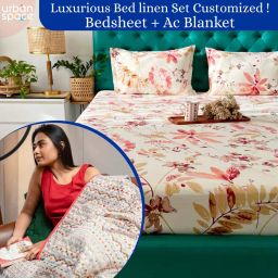 urban space Printed Double Bedsheet & Comforter Set with Pillow Covers image 3