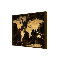 artsense World Map Print Canvas Painting 40" x 30" image 3