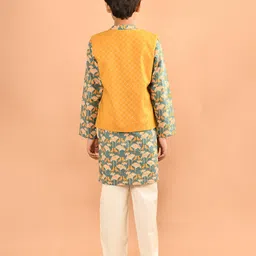lilpicks Printed Kurta & Pyjamas Set with Jacket image 3