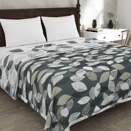jaipur fabric Leaf Print Reversible Double-Size Comforter Set image 5