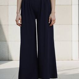 Shein Full Length High Rise Pleated Wide Leg Palazzo-image-54