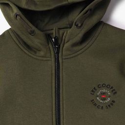 lee cooper Zip-Front Hoodie with Kangaroo Pockets image 3