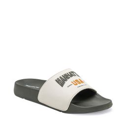 red tape Men Typographic Flip Flops Slides with Flat Heels image 3