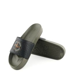 red tape Men Typographic Print Slip-On Slides image 3