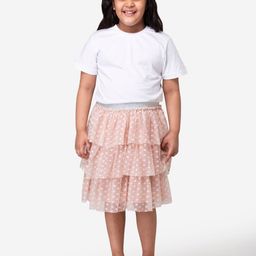 porsorte Micro Print Net Flared Skirt image 3