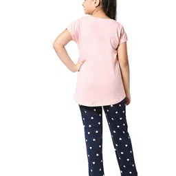 zeyo Typographic Print T-Shirt & Pyjamas Set image 3