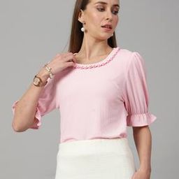 Shein Casual Puff Short Sleeves Top-image-17