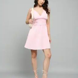 Shein Casual Smocked Waist Sleeveless Mini Length Empire Dress-image-10