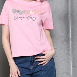 Shein Drop-Shoulder Sleeves Typographic Chest Print Loose Fit Tshirt-image-38