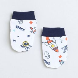 bumzee Graphic Print Cap & Mittens Set with Booties image 3