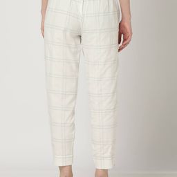 svrnaa by azorte Checked Tapered Fit Pants with Insert Pockets image 3