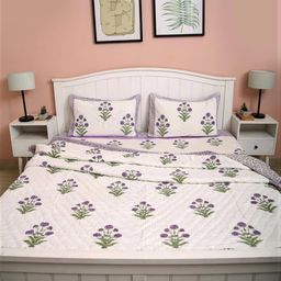 ambiya Double Bedsheet with 2 Pillow Covers image 3