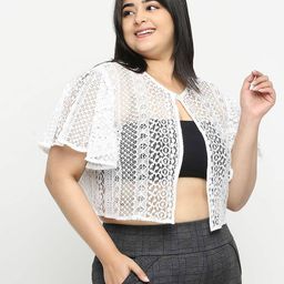 style quotient Lace Open-Front Shrug image 3
