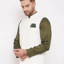 even Nehru Jacket with Pocket Square image 3