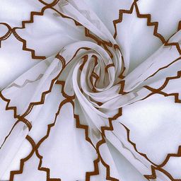 cortina eyelet curtain Set of 2 Geometric Print Window Curtains image 3