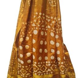 molcha by babita singh Batik Print Handloom Dupatta with Tassles image 3